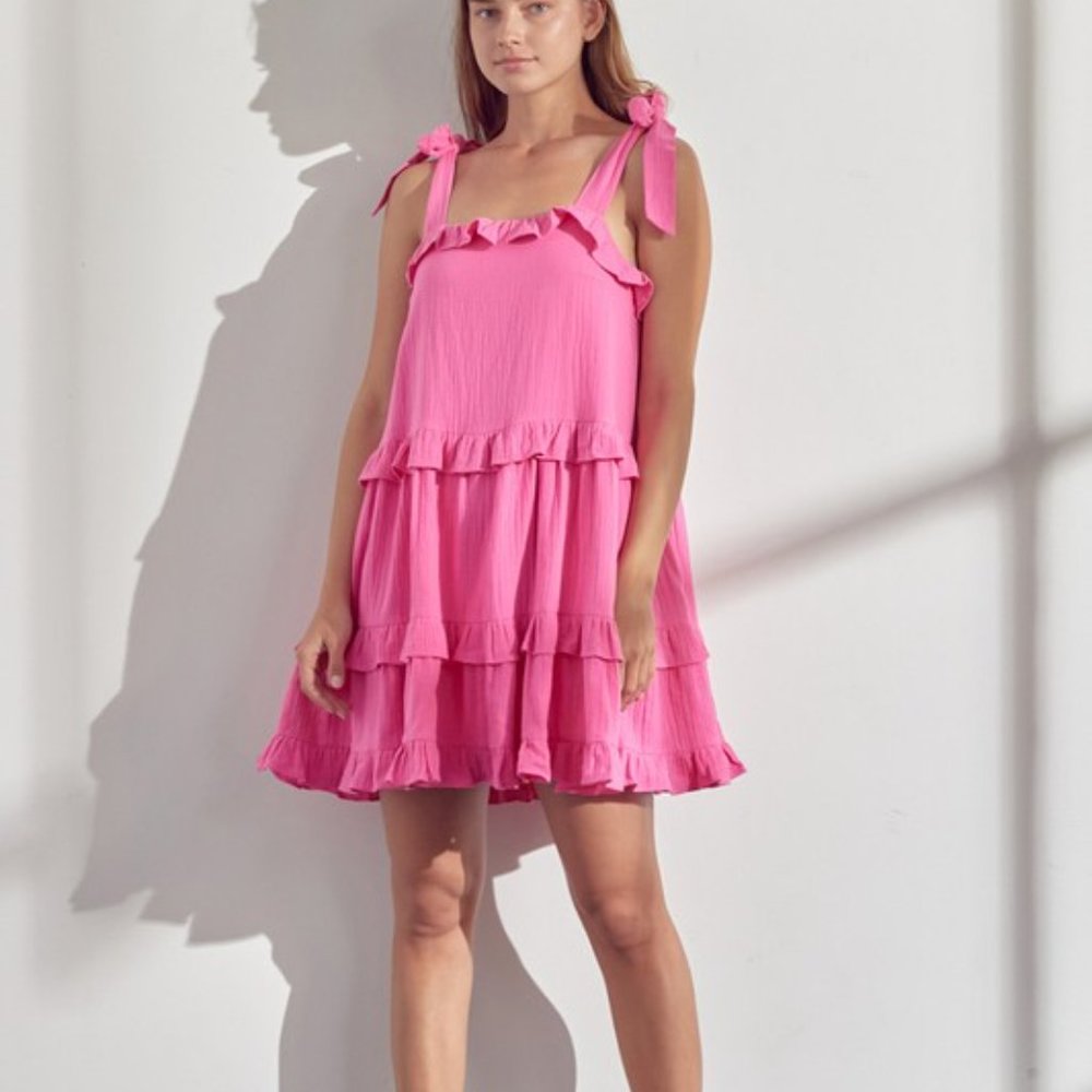 AMELIA TIERED RUFFLE DRESS - Picture 3 of 7
